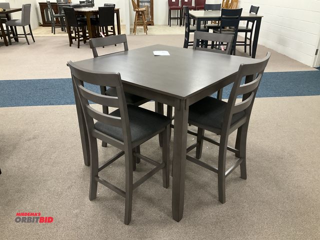 Lot 1-17268 - Signature Design dining room table set with four chairs, table measures approximately 36” Hx42”Wx42”...