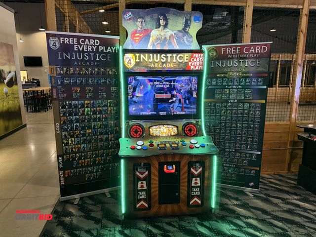 Lot 1-11206 - (1) Raw Thrills in Justice arcade collectible trading card game, 2-person, includes key, swipe style...