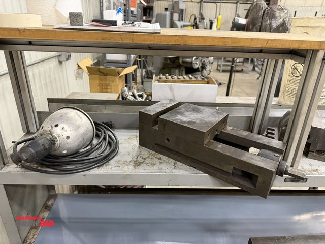 Lot 1-15138 - (1) unknown brand, 6" machinist's vise, no handle, vise only, and (1) magnetic lamp.