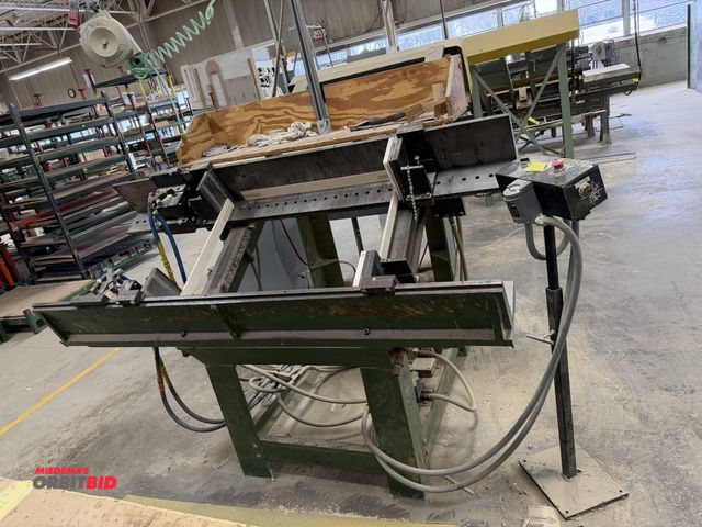 Lot 1-16176 - (1) J.M. Lancaster pneumatic furniture clamping machine, S/N 1410-B-390, (approx. 48" max. width x 6...