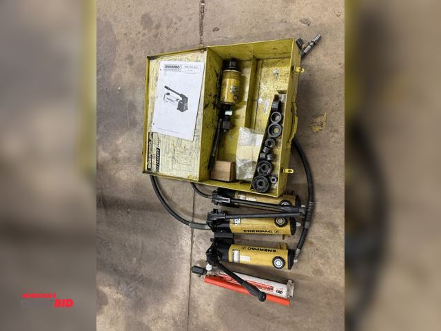 Lot 1-6309 - Lot of (2) Enerpac P-141 hydraulic hand pumps, (1) Enerpac P-142 hydraulic hand pump, (1) OTC P-12 h...