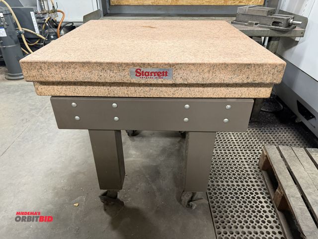 Lot 1-1909 - (1) Starrett 36" x 6" x 36" step type surface plate (steps down to 32 1/4"), unit includes a 28.5" t...