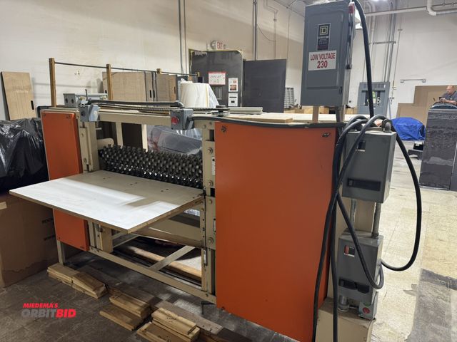 Lot 1-19005 - (1) Convoluted foam cutting machine, 38" wide cutting rollers, 230V, in working condition, winning b...