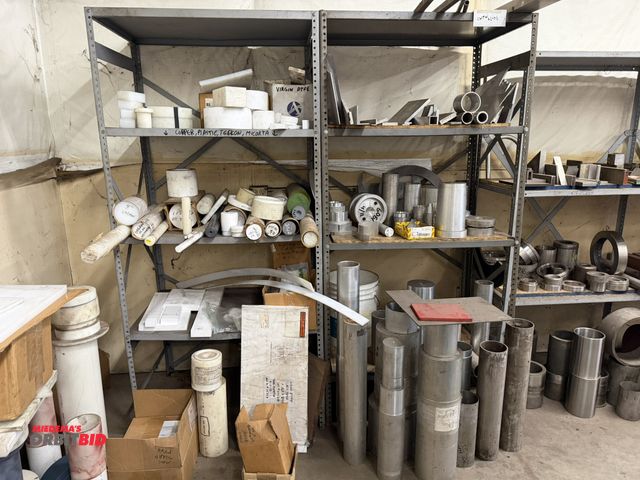 Lot 1-6198 - Lot of (2) 36" width x 76" height x 24" depth, bolt-together steel racks with contents, including va...