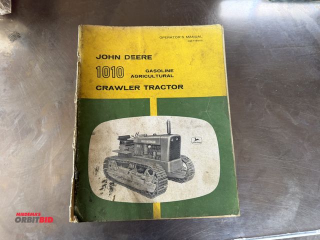Lot 1-18436 - (1) John Deere 1010 Crawler Tractor operator's manual.