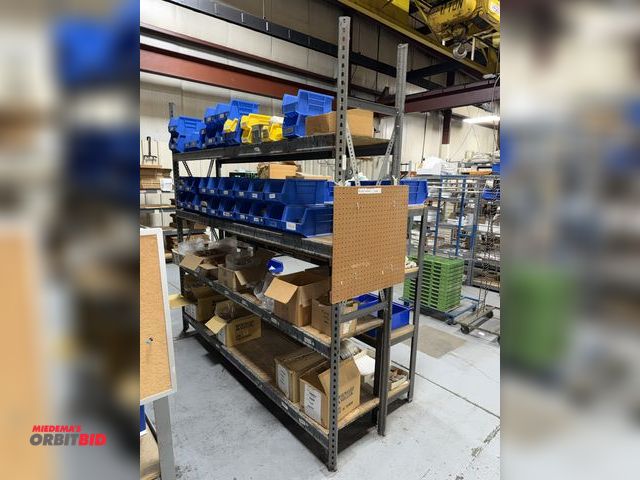 Lot 1-18832 - (1) rack, approx. 102" length x 21" depth x 96" height with contents of assorted decorative metal cl...