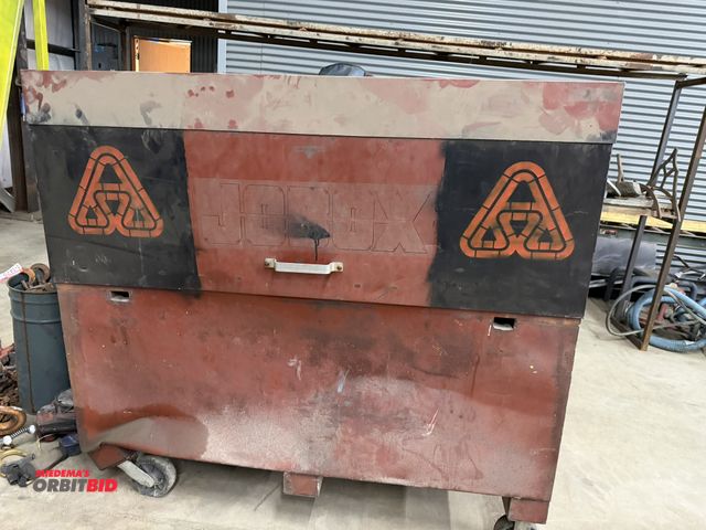 Lot 1-1476 - (1) 61" width x 58" height x 31" depth steel Jobox, unit is locked with no keys, contents is unknown...