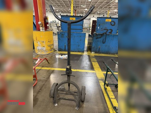 Lot 1-5202 - (1) 2-wheel, 55 gallon drum cart with hook.