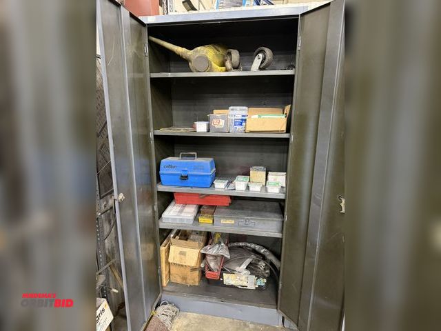 Lot 1-15362 - (1) Allsteel 36", 2-door storage cabinet, with assorted springs, pins, internal and external retaini...