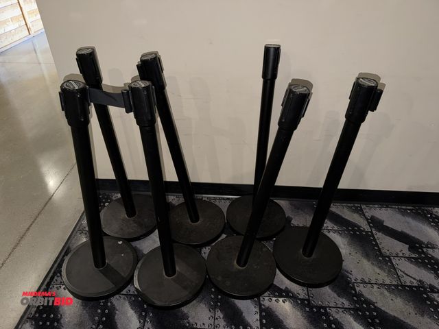 Lot 1-11309 - Lot of (7) New Star 36" tall stanchions with retractable belts.