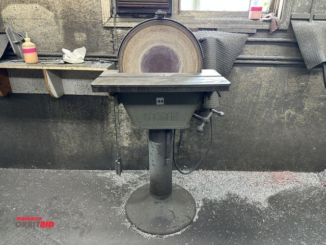 Lot 1-17651 - (1) State (model unknown) 16" diameter sander/grinder, 1 HP, 220-440V, 3 phase electric motor, mount...