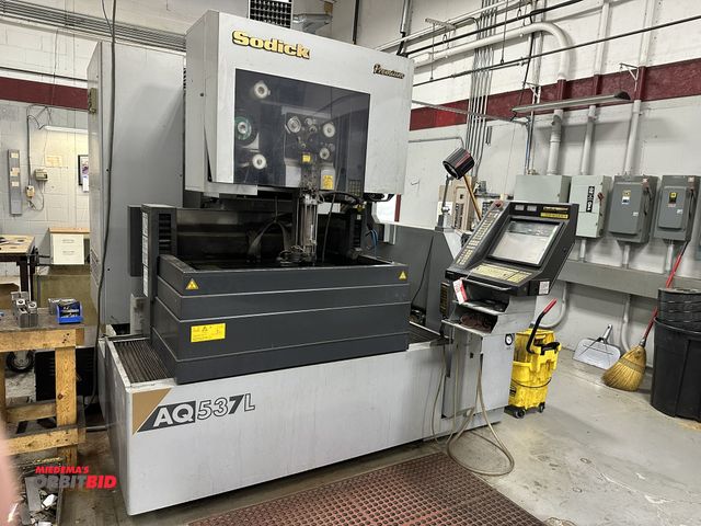 Lot 1-19149 - (1) 2007 Sodick, model AQ537L, CNC Wire Electrical Discharge Machine, 19.52" x 31.73" table, 5 axis ...