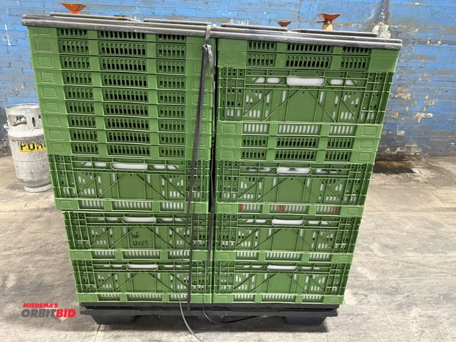 Lot 1-17538 - Lot of approx. (75) Cleverbox 23" x 7" x 16" collapsible plastic totes, some filled with Styrofoam b...