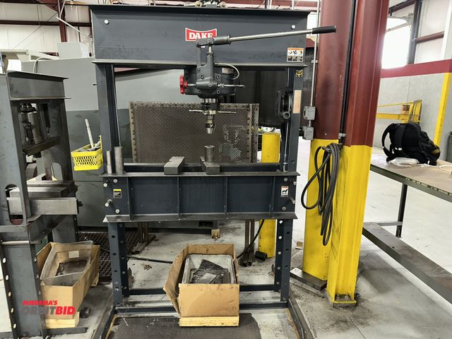 Lot 1-19184 - (1) 2016 Dake, model 907003/75H, H frame hydraulic press, 75-ton max capacity, 44" distance between ...