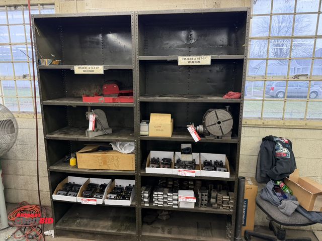 Lot 1-1736 - (2) metal shelving units, each measures 36" x 18" deep x 87" tall, does not include contents, shelve...