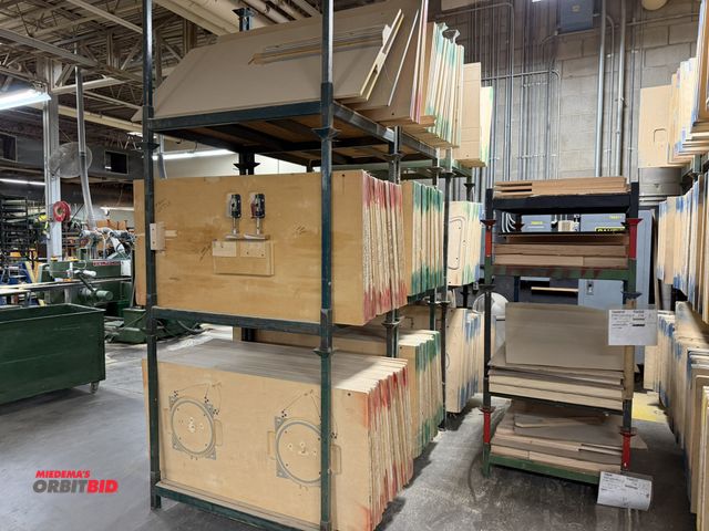 Lot 1-16534 - (1.5) rows of Steel King steel stackable racks, 48" x 35.5" x 9" tall with assorted length removable...