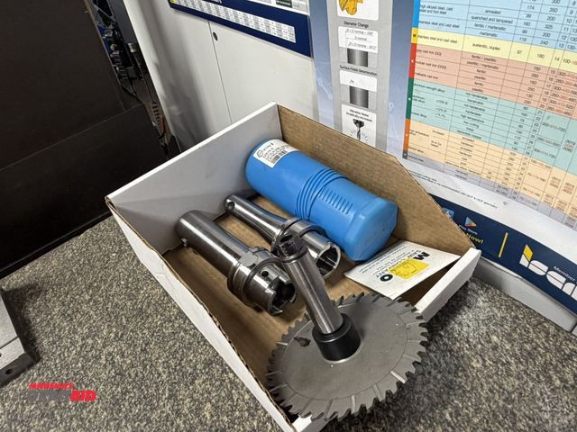 Lot 1-12387 - Lot of (3) various HSK style tool holders with (1) 6 x 3/16X high-speed steel cutting tool, and (1) ...