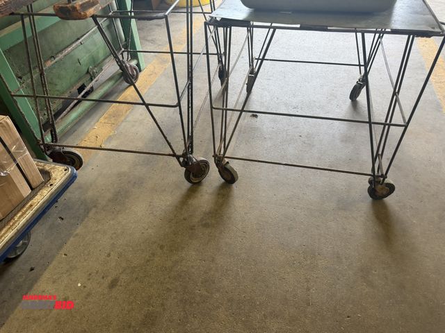 Lot 1-18767 - Lot of (2) 36" width x 29" height x 25" depth wire form carts.