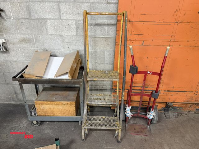 Lot 1-17241 - Lot including (1) Dayton, model 3W087A, 650 lb. capacity, 2-wheel dolly with 10" diameter rubber whe...