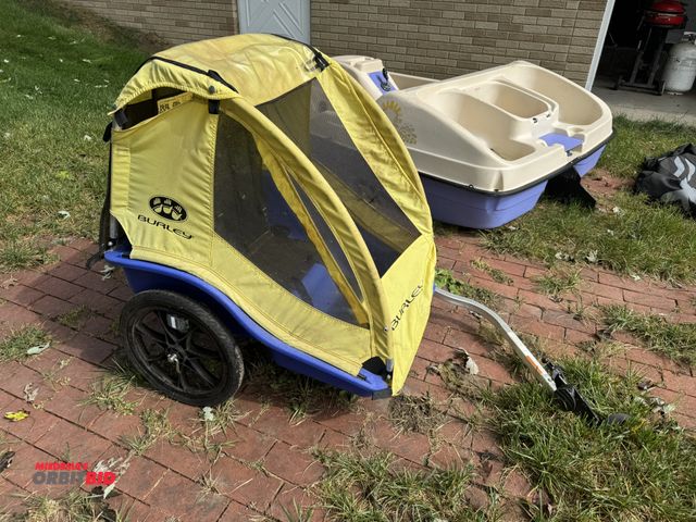 Lot 1-605 - (1) Burley bike trailer attachment, 2-kid capacity.