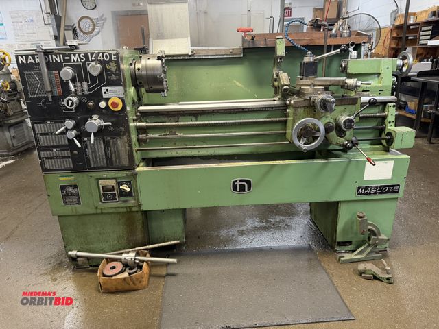 Lot 1-6261 - (1) Nardini, model MS1440E, high precision manual gap bet engine lathe, 14" swing over bed, 7 7/8" s...