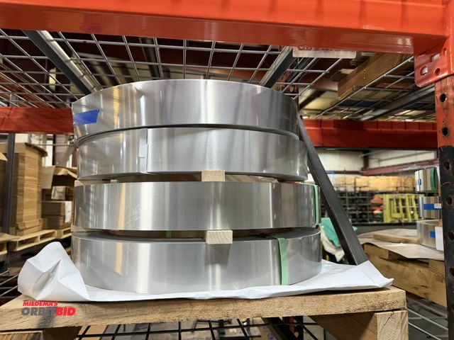 Lot 1-18681 - Lot of (4) 3" x .020" raw aluminum coils.