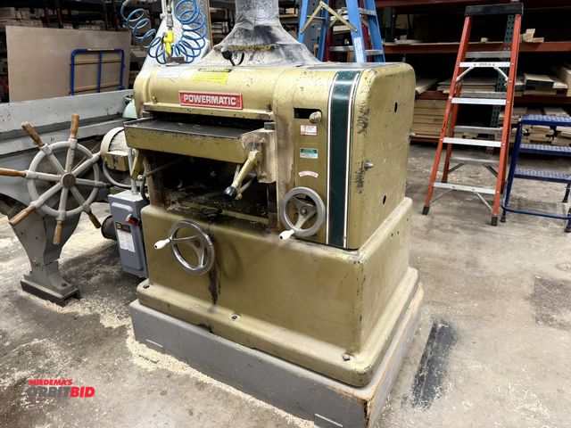 Lot 1-16620 - (1) Powermatic 225, 18" thickness planer, 1/8" to 8" thick capacity, variable feed rate 20 to 60' pe...