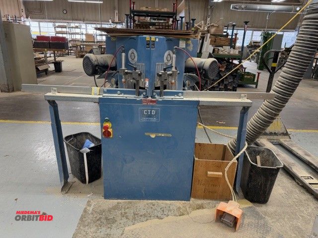 Lot 1-16272 - (1) CTD, model D45X, double miter saw, S/N 3194, with a 3725 RPM blade, and (2) 208-230/460V, 3 phas...