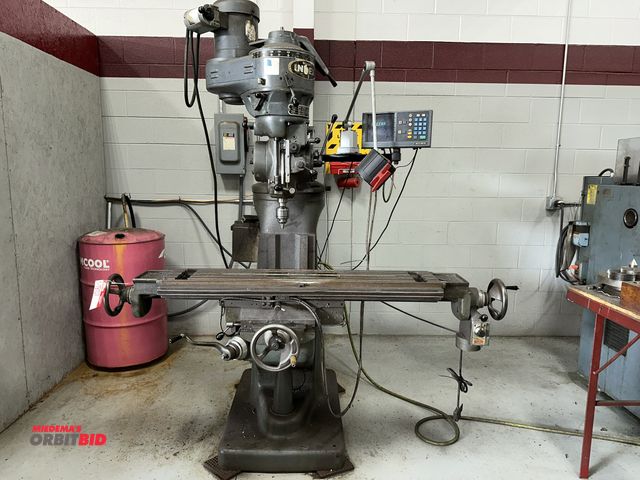 Lot 1-19107 - (1) 1972 Wells-Index, model W9, vertical milling machine, 9" x 49" T-slotted table, 34" x 12.5" x 17...