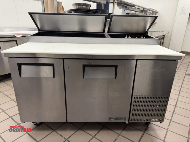 Lot 1-11102 - (1) True, model TPP-60, 60" width x 36" height x 33.5" depth, stainless steel 2-door refrigerated pr...