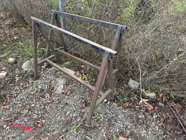 Lot 1-16018 - Set of (2) 48" long x 32.5" tall custom built saw horses.