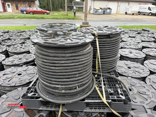 Lot 1-18753 - Lot of (3) spools of 1" heavy duty rubber hose, 1" OD with 1/4" wall, approx. 5/8" center diameter, ...