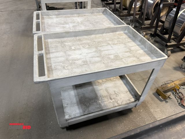 Lot 1-18822 - Lot of (2) Relius Solutions poly product carts, 37" x 25.5" x 31" tall.