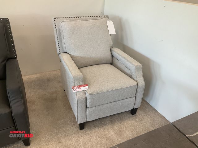 Lot 1-17178 - Light gray living room chair.