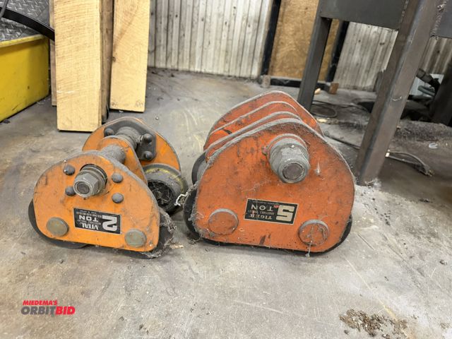 Lot 1-15384 - (1) 5-ton, and (1) 2-ton beam trollies.