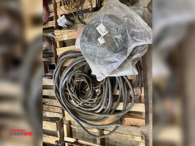 Lot 1-1404 - Skid of assorted 3 phase electrical cable, new and used loom, and miscellaneous other electrical rel...