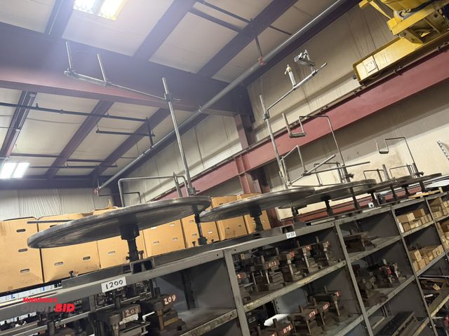 Lot 1-18527 - Lot of (5) 30" diameter table top rotating coil stands.