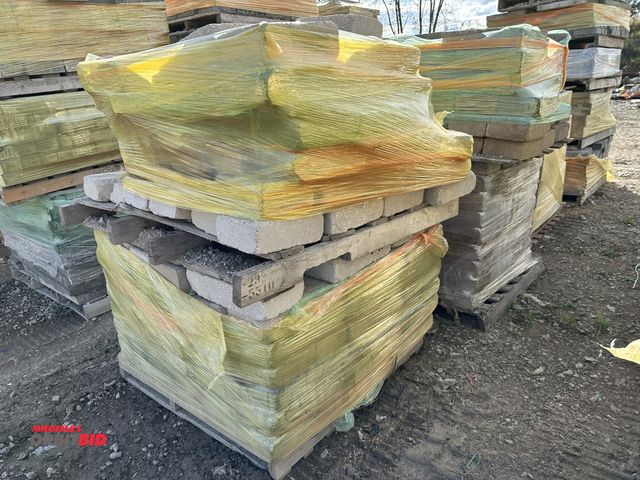 Lot 1-15784 - (4) skids of assorted pavers, most appear to be 7" x 11" x 4" thick, may include various other sizes...