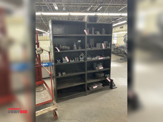 Lot 1-1749 - Lot of (2) metal shelving units, 36" x 18" x 87" tall.