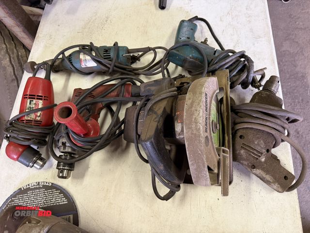 Lot 1-18188 - Lot including (2) make and model unknown 3/8" capacity electric drills, (1) Black &amp; Decker, mode...