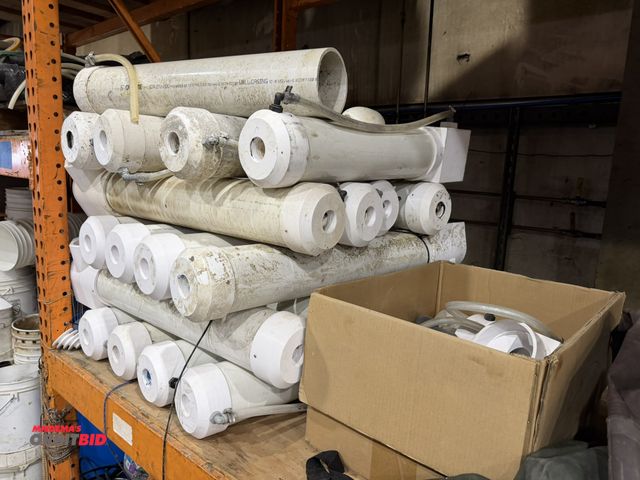 Lot 1-18657 - Lot of (20) 36" tall perforated, 5" well casings with covers and sight hoses.