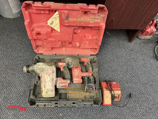 Lot 1-18692 - (1) Milwaukee believed to be 1 1/8" rotary hammer, (1) Milwaukee 1" rotary hammer, both battery powe...