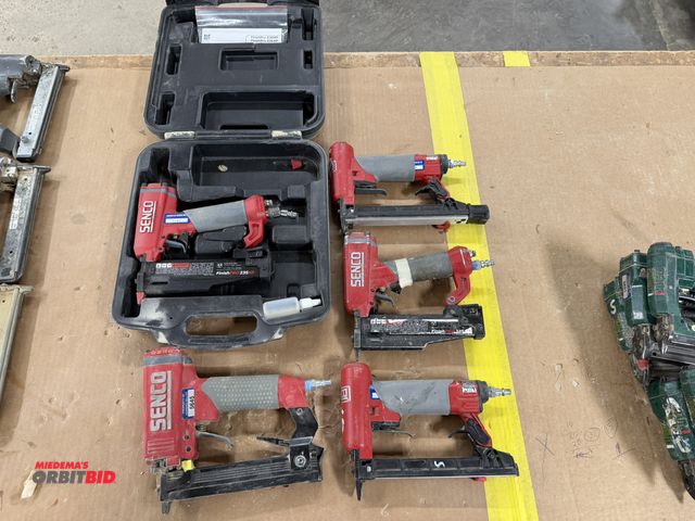 Lot 1-16279 - Lot of Senco pneumatic brad nailers, includes (2) Finish Pro 23SXP (1 with plastic case), (1) SFT10X...