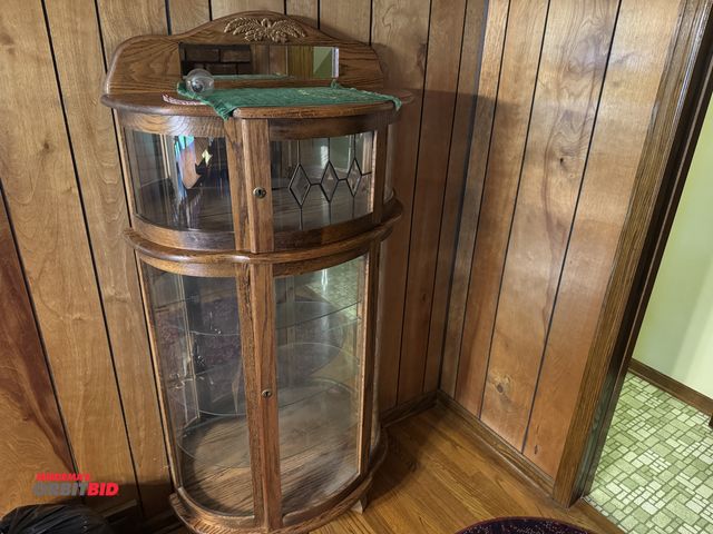 Lot 1-3102 - (1) Wooden curio cabinet