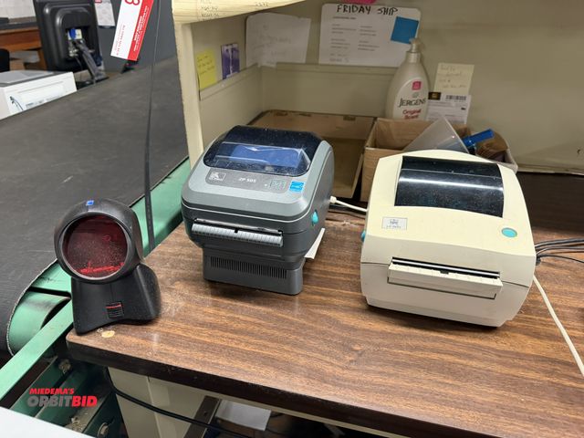 Lot 1-4924 - (1) Zebra ZP505 label printer, (1) UPS LP 2844 label printer, and (1) Honeywell scanner.