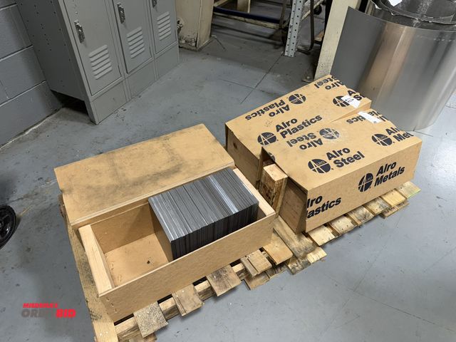 Lot 1-19004 - (4) boxes of new 8" x 8" steel cut pieces, cut tolerance 1/16", (3 partial, and (1) full with approx...