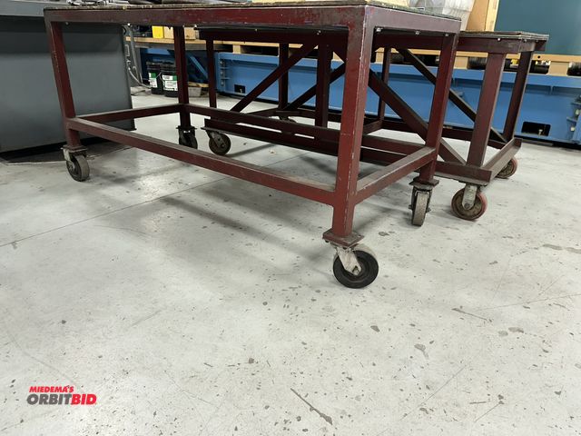Lot 1-19217 - (1) 68" width x 34" height x 32" depth, and (1) 72" width x 32" height x 36" depth heavy duty steel ...