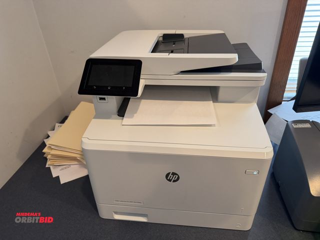 Lot 1-19595 - (1) Hewlett Packard Color Laser Jet Pro MFP M479FDW printer, in working condition, with test page pr...