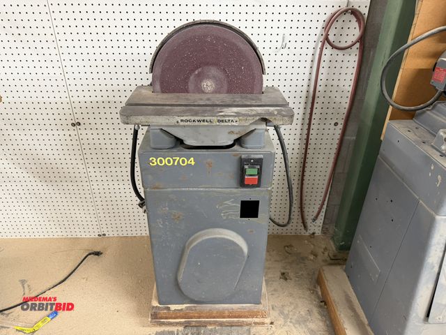 Lot 1-16645 - (1) Rockwell Delta 12" disc sander, 120V, electric motor.