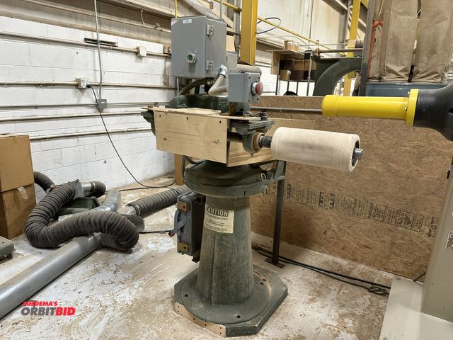 Lot 1-16782 - (1) The Porter, approx. 4" diameter x 10" long pedestal barrel sander/buffer with a 230/460V, 3 phas...